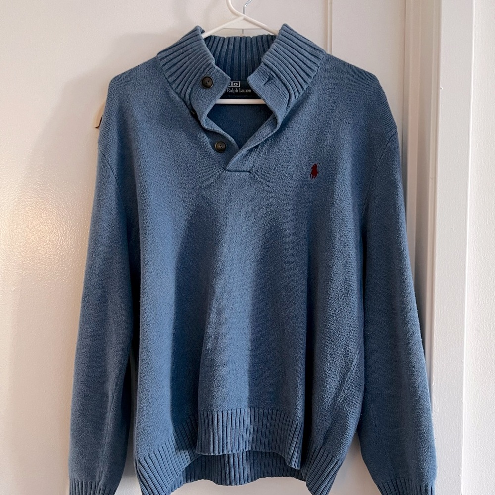 Polo by Ralph Lauren Blue Sweater (Large)